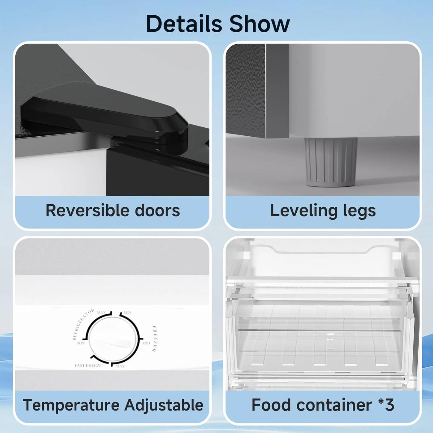 BANGSON Upright Freezer, 7.0 Cu.ft Stand Up Freezer, Convertible Upright Freezer/Refrigerator, Single Door for Kitchen,Garage, Office, Apartment, Silver