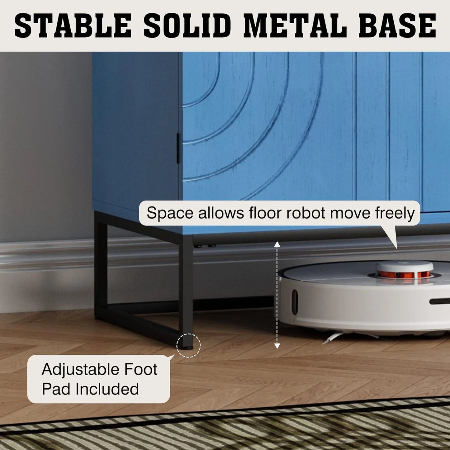 Accent Wood Grain Cabinet with 2 Doors