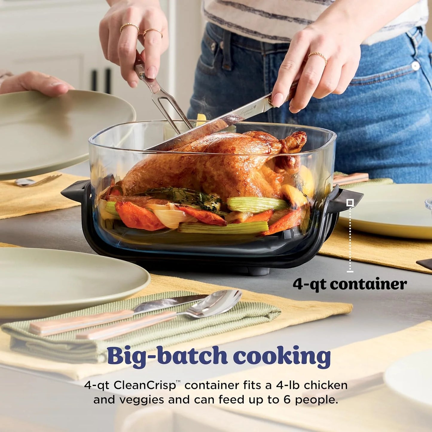 Crispi Air Fryer Microwave Freezer & Dishwasher Safe