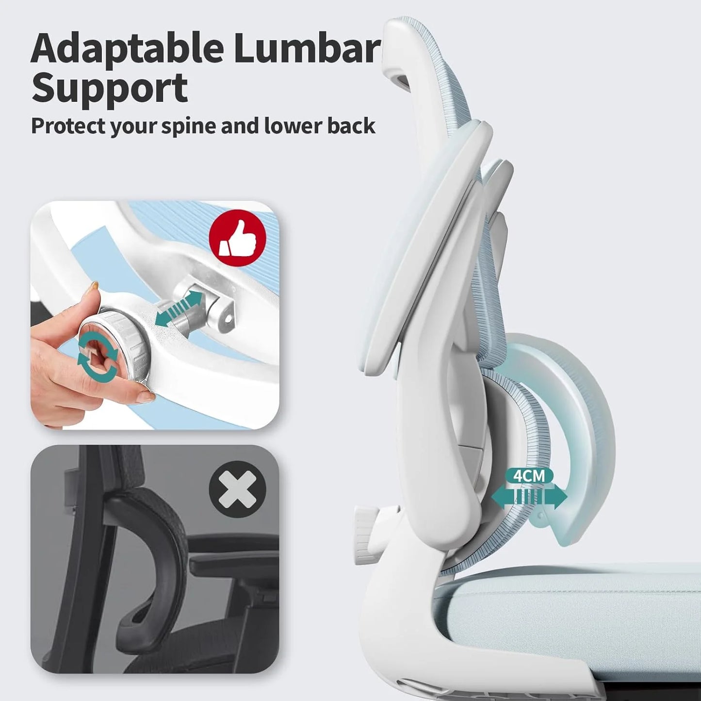 TRALT Office Chair Ergonomic Desk Chair 330 lbs Home Mesh Gaming Chair with Wheels