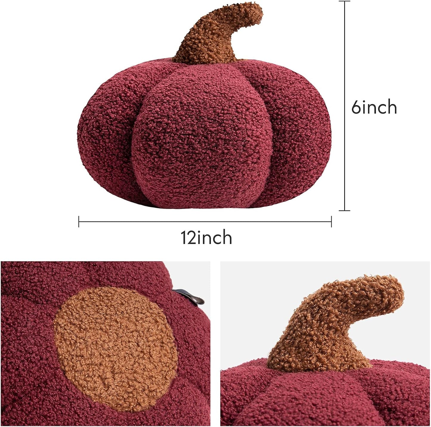 Teddy Fleece Pumpkin Throw Pillows