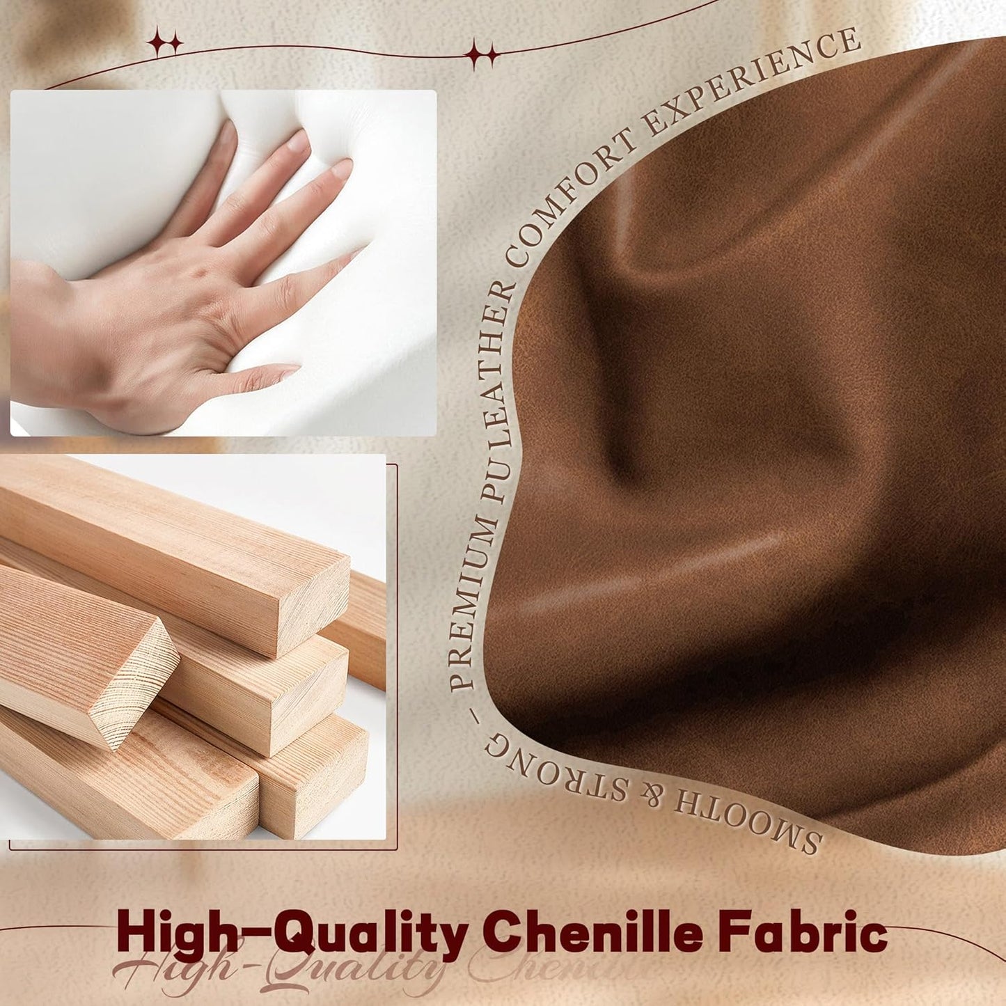 Adult rocking chair, gliding recliner, 360° rotating rocking chair with massage and heating function