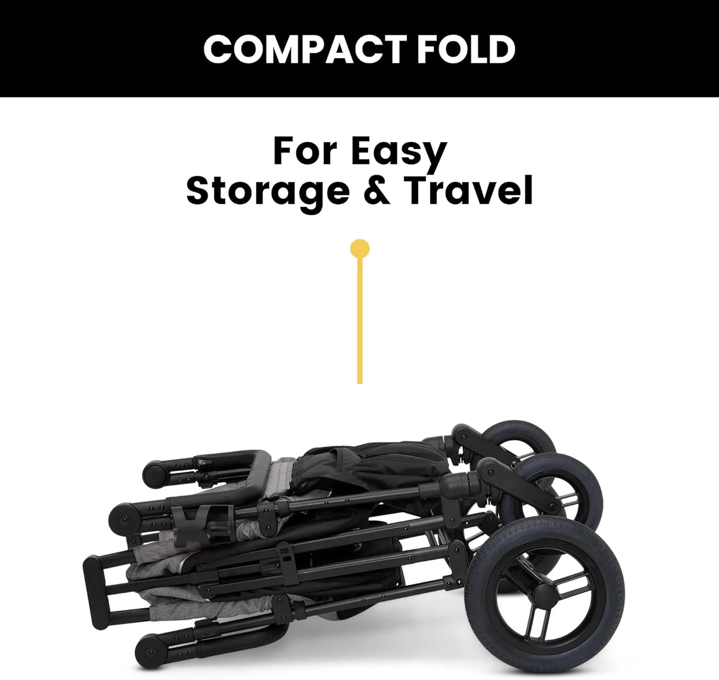 Jeep Wrangler Deluxe 4 Seater Stroller Wagon by Delta Children - Premium Quad Stroller Wagon for 4 Kids with Convertible Seats, Adjustable Push/Pull Handles, Removable Canopy & Flat Fold, Grey