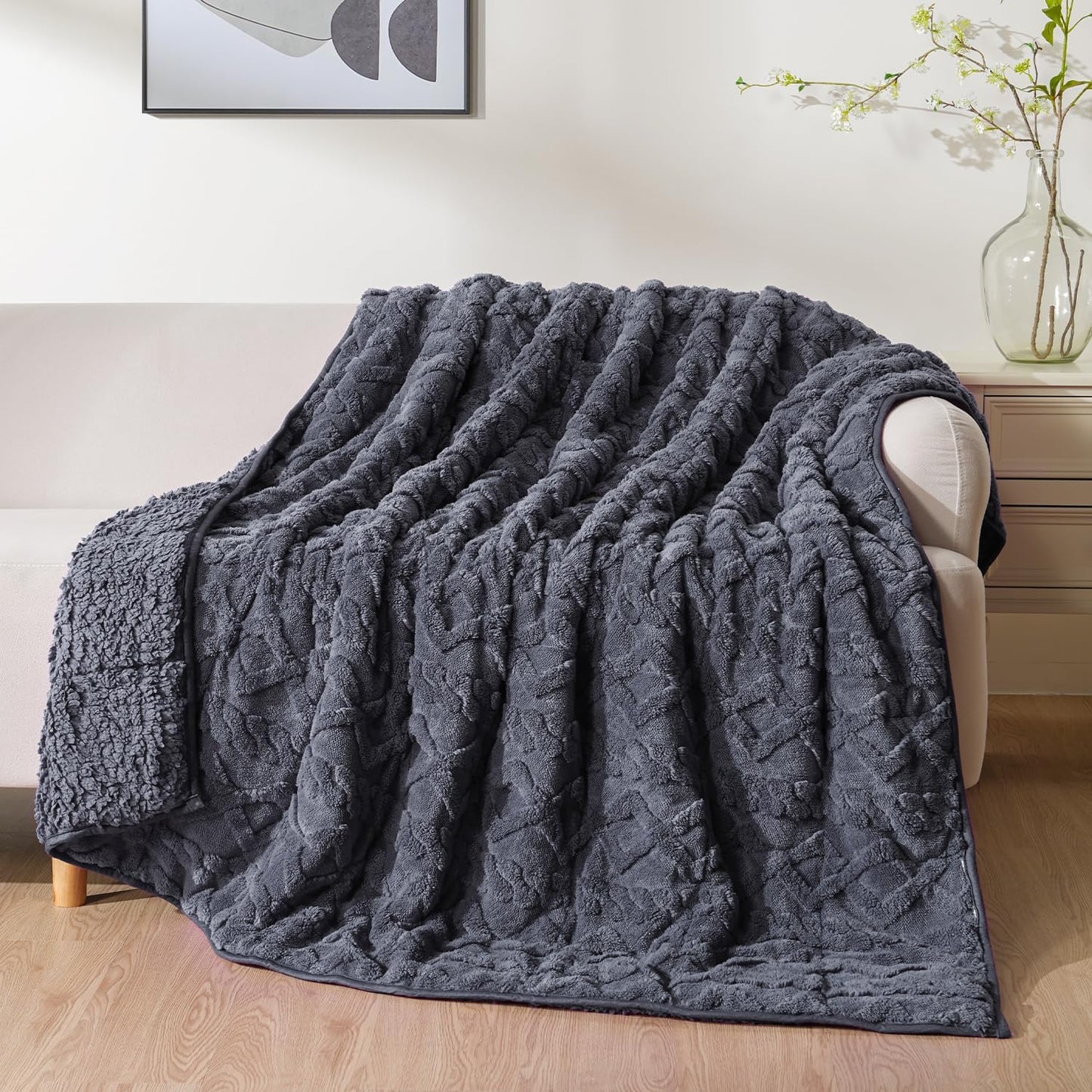 Weighted Blanket for Adults Queen Size 15lbs 60x80 inches