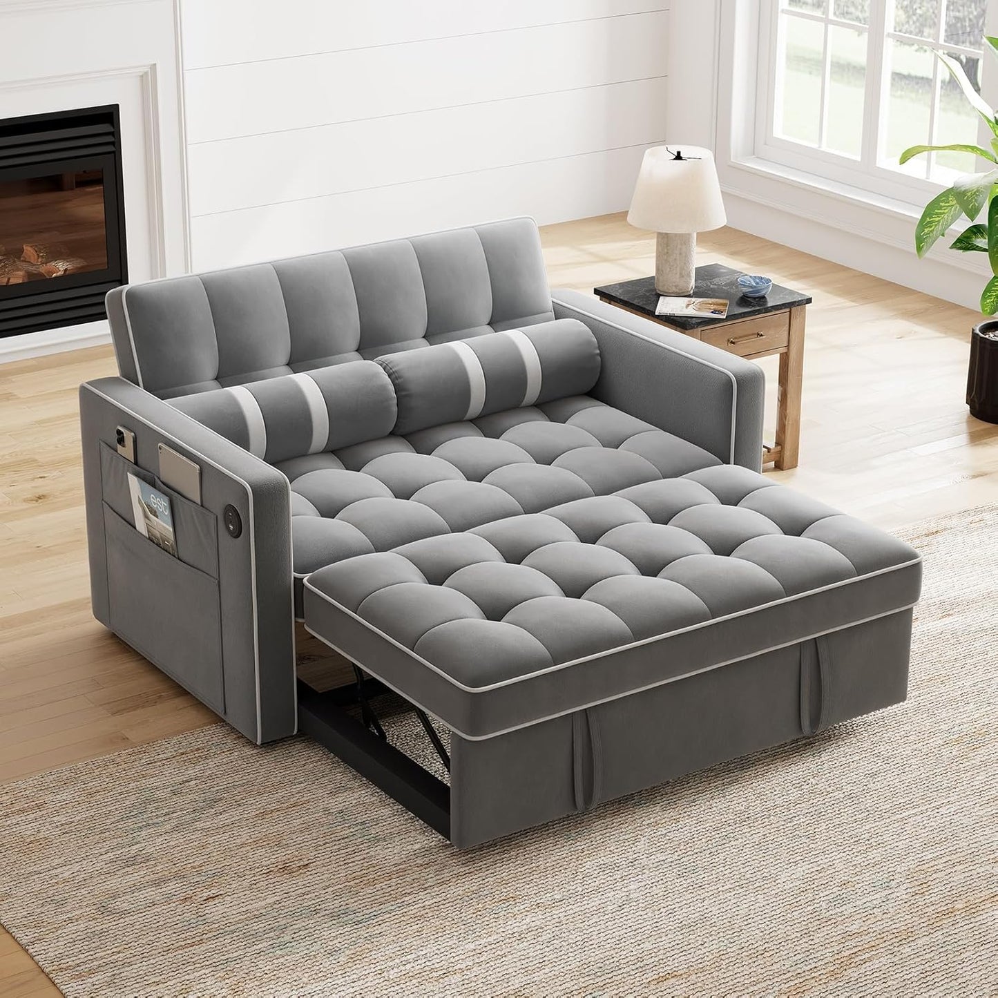 Sofa Bed 3-in-1 Convertible Sleeper Sofa
