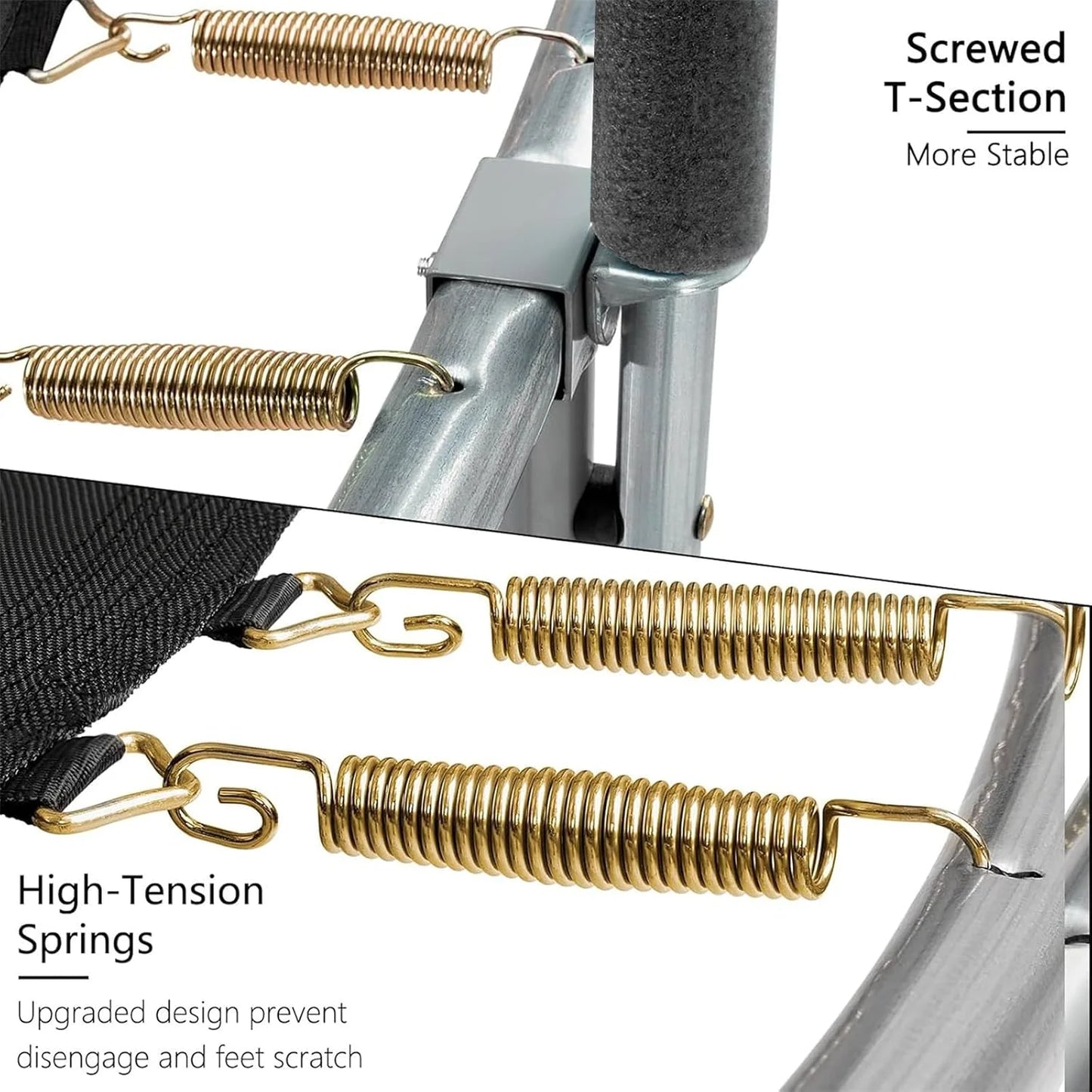 AOTOB 8FT 10FT 12FT 14 FT 15FT Trampoline with Safety Enclosure Net，Outdoor Trampoline with Basketball Hoop, Heavy Duty Jumping Mat and Spring Cover Padding for Kids and Adults, Storage Bag and Ladder