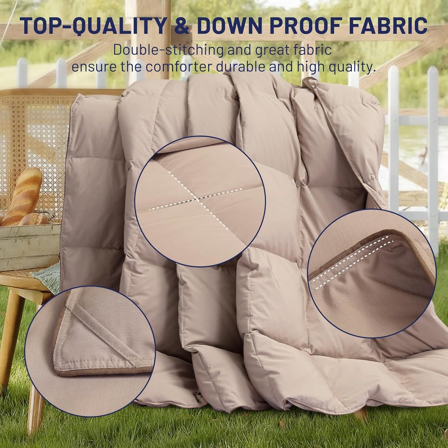 Premium Down Comforter 3D Baffle Box Design