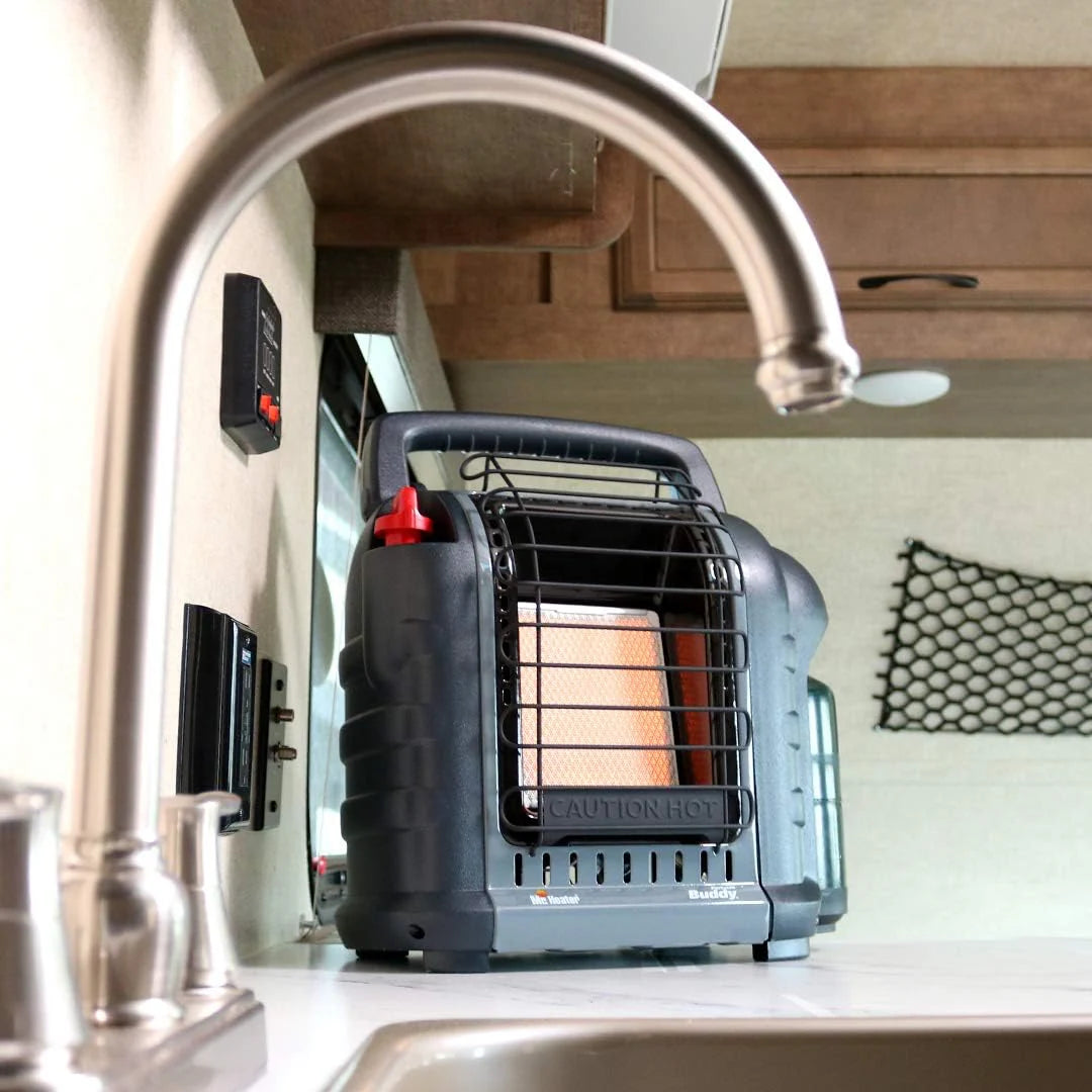 Portable Propane Radiant Heater, 4,000-9,000 BTU, for campers, workshops, patios, and more