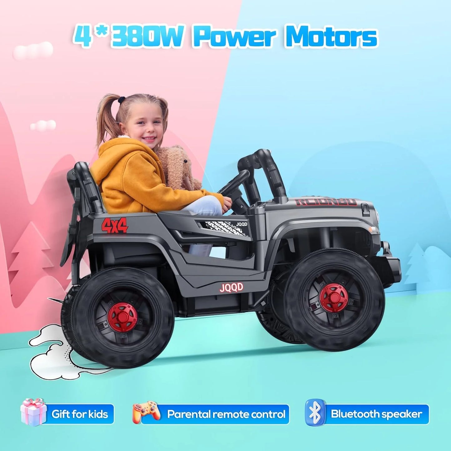 SEALIGHT 12V Children's Driving Truck Model 380 Watt Motor Emergency Braking Function