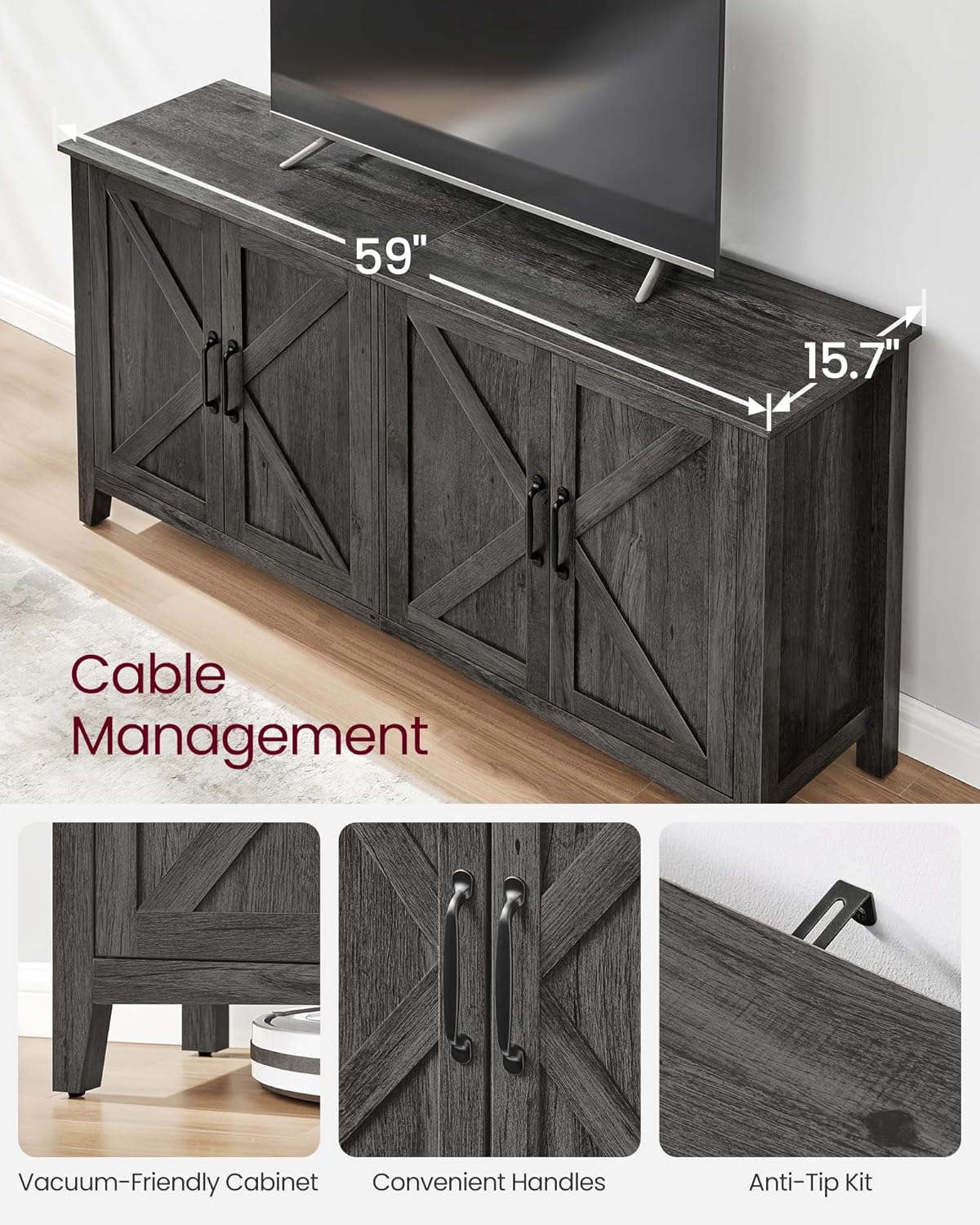 Storage Cabinet Buffet Cabinet with Adjustable Shelves