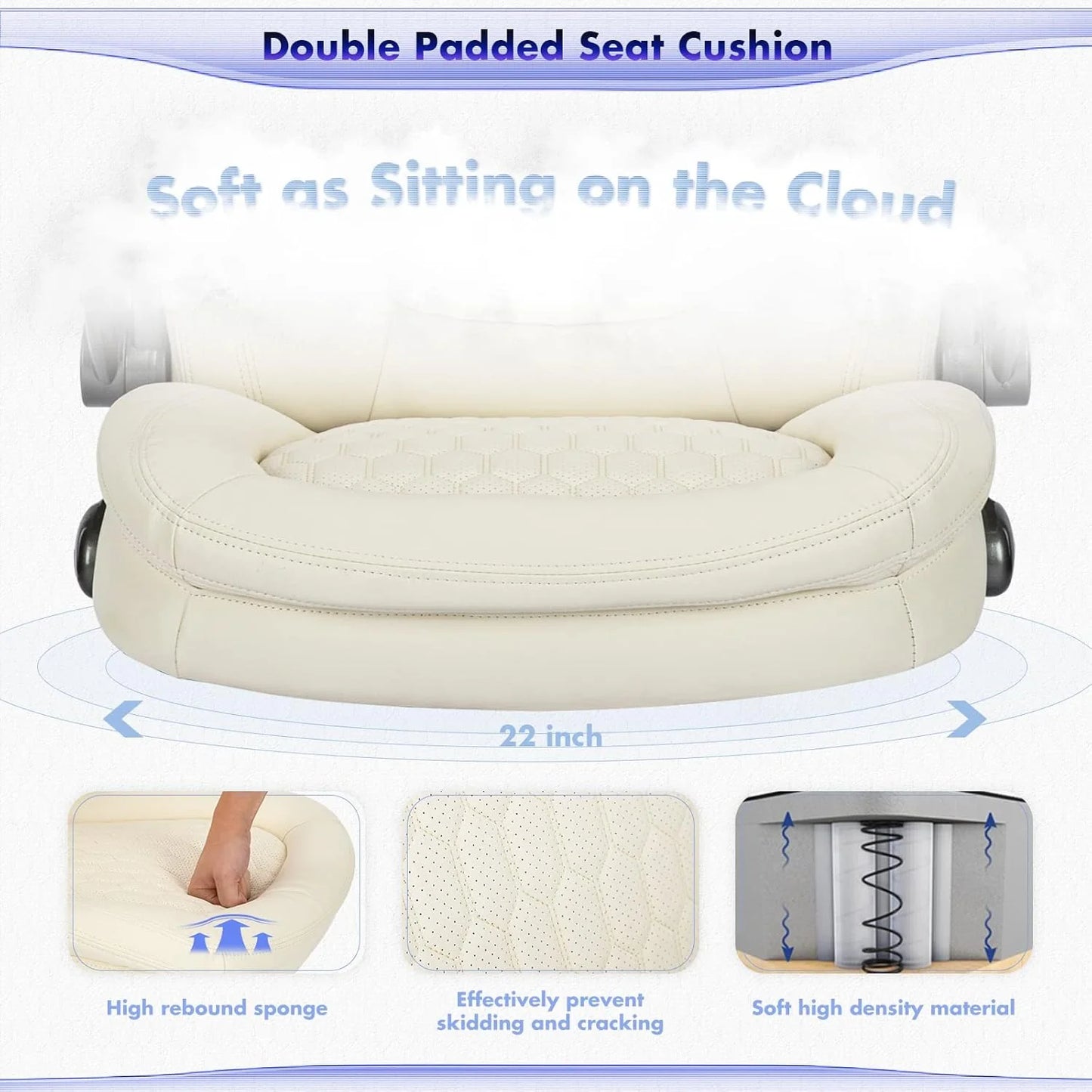 Executive Office Chair Computer Desk Chair Swivel Home Office Chair Upgraded Casters