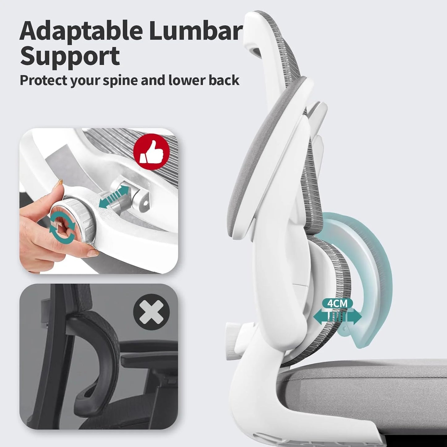 TRALT Office Chair Ergonomic Desk Chair 330 lbs Home Mesh Gaming Chair with Wheels