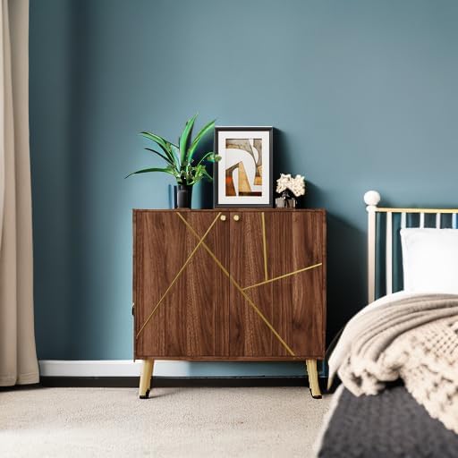 Free Standing Cabinet Black Wood for Living Room, Bedroom, Dining Room, Hallway