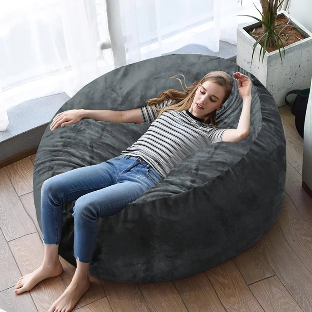 60" inch Oversized Bean Bag Sofa with Filling, Memory Sponge Bean Bag Chair