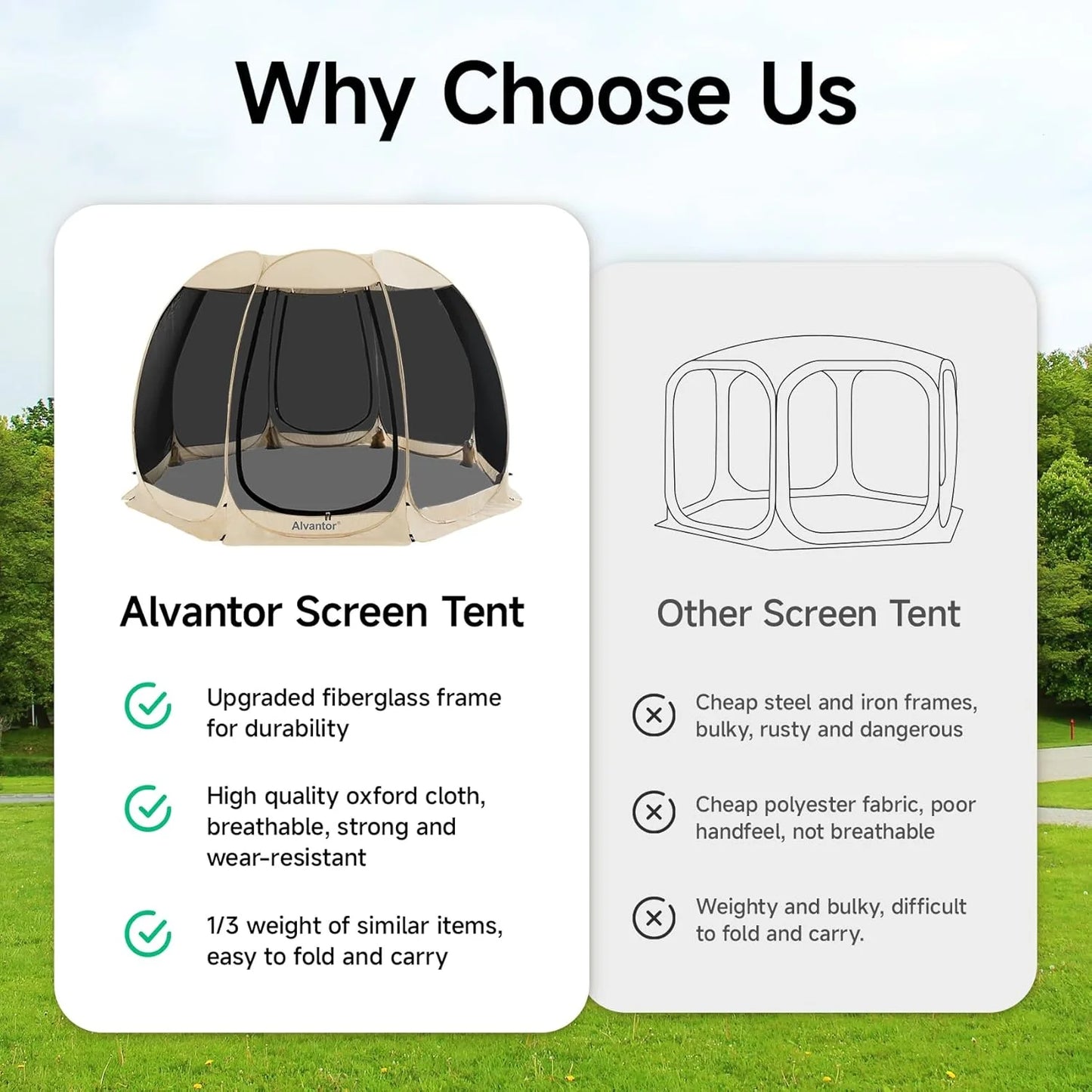 Pop Up Screen House Gazebo Tent with Mosquito Netting Sides