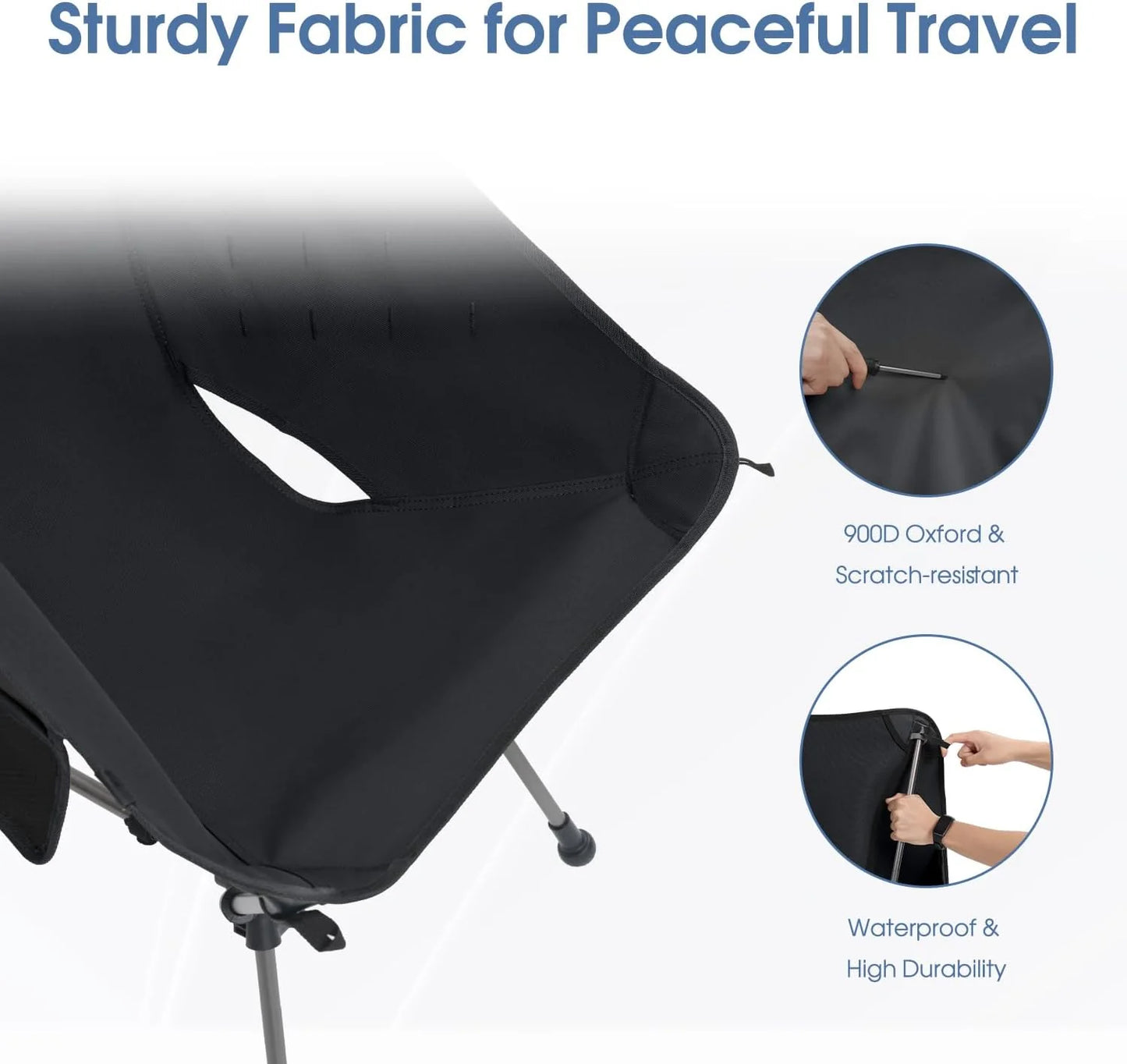 Portable Camping Chair Plus Folding Chair for Backpacking and Hiking