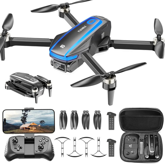 Adult drone with camera, 4K brushless motor drone, suitable for children beginners, FPV foldable remote control quadcopter