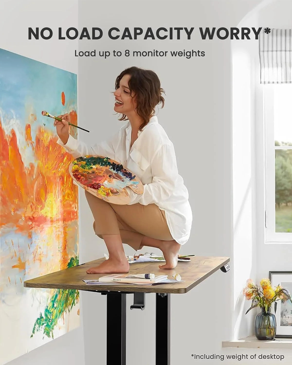 Height Adjustable Electric Standing Desk 47.2 x 23.6 Inches