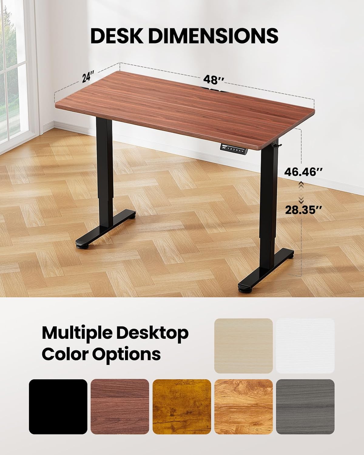 Height Adjustable Electric Standing Desk 47.2 x 23.6 Inches
