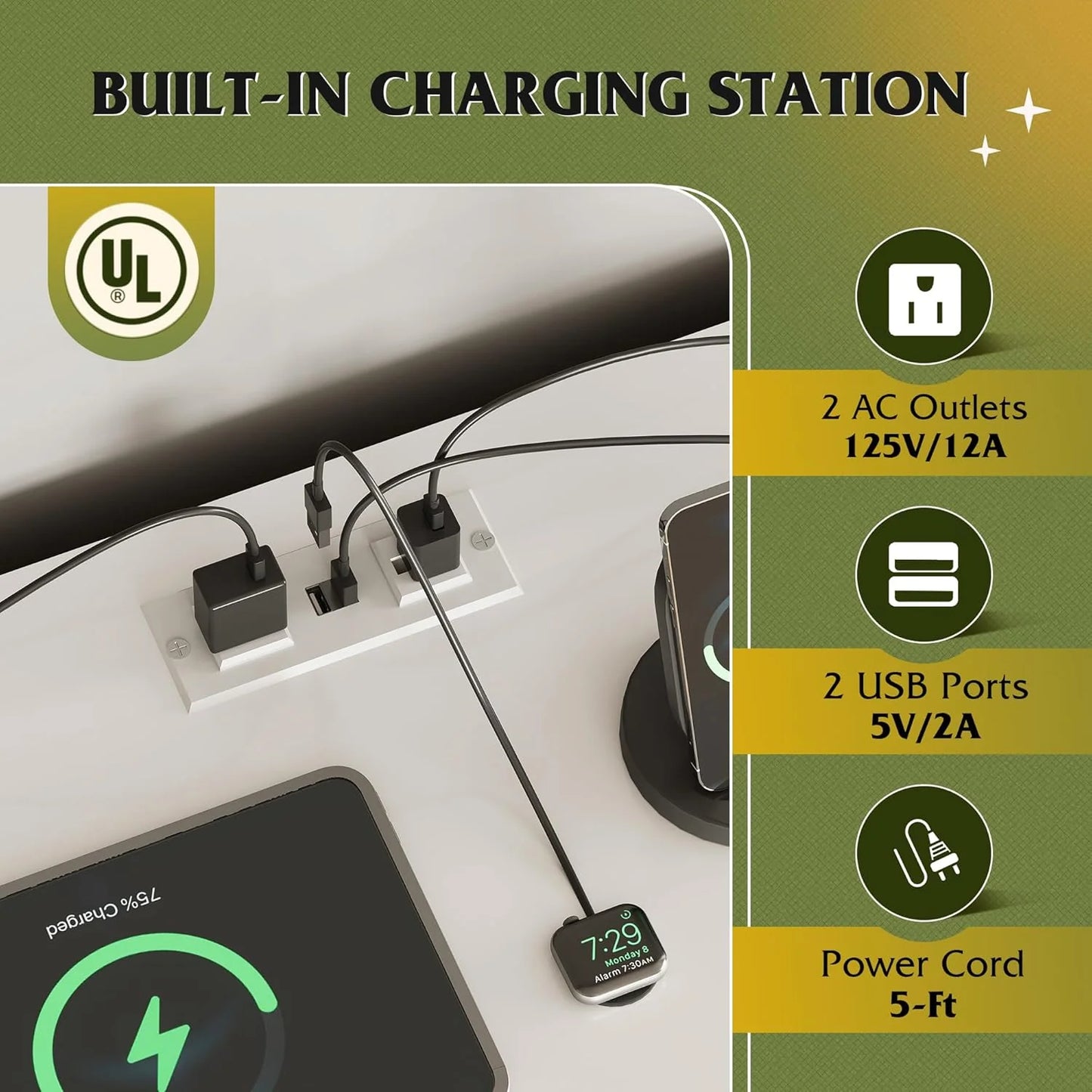 9 Drawer Led Dresser for Bedroom, 58.35'' Wide Wood Dresser Storage Organizer with Power Outlets for 65'' TV, Dressers with Open Shelves