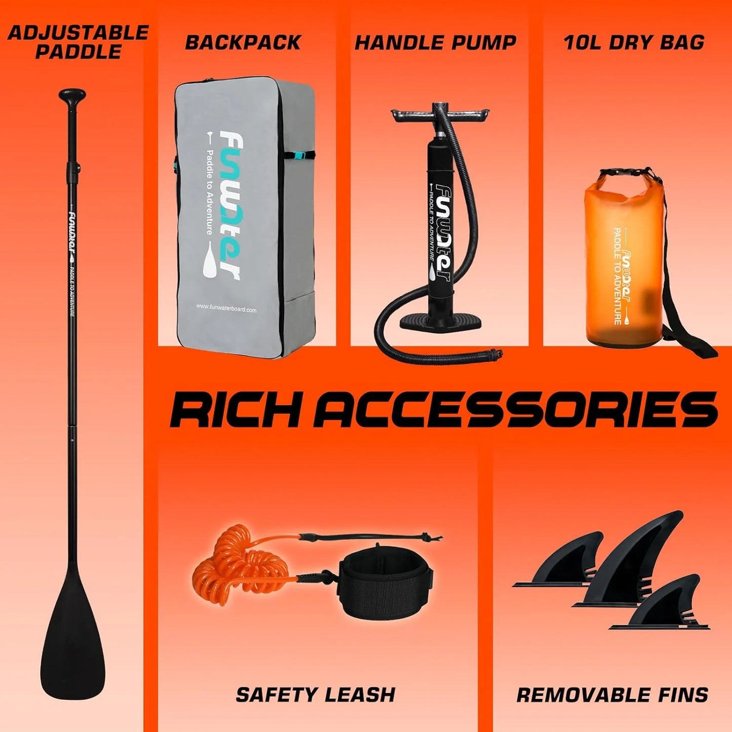 FunWater Stand Up Paddle Board Ultralight Inflatable Paddle Board with SUP Accessories