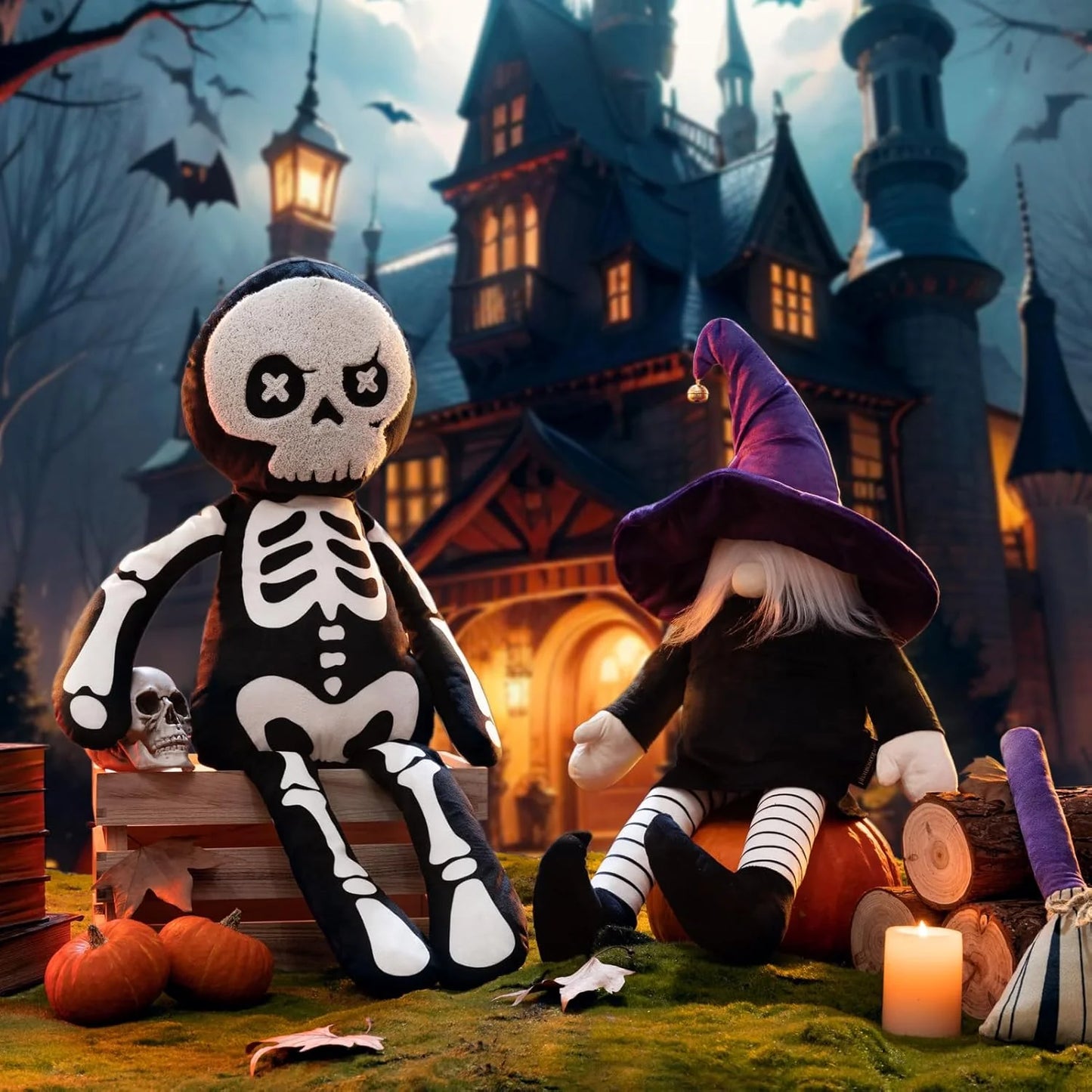 Halloween Shaped Throw Pillow Skeleton Shaped Pillow