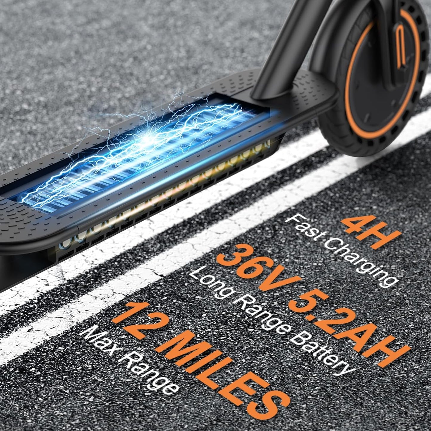 Electric Scooter, 350W/500W Powerful Motor, 8.5"/10" Solid Tires, 19/22Mph, 28/21/12 Miles Range,Dual Braking