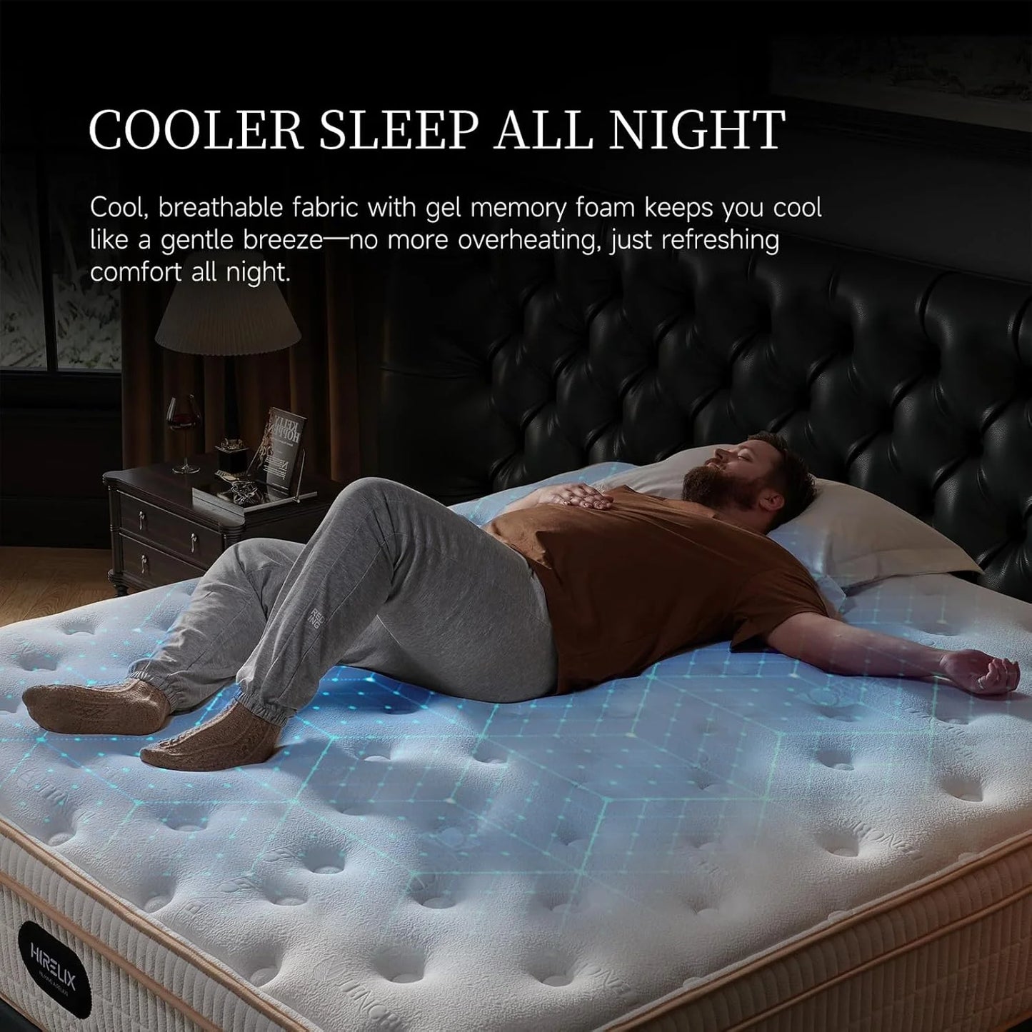 14-inch queen-size hybrid mattress with cooling gel memory foam and zoned pocket springs