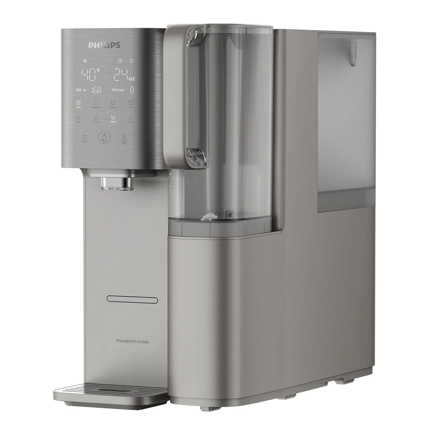 Reverse osmosis water filter countertop, Philips 5-inch water filtration system purifier