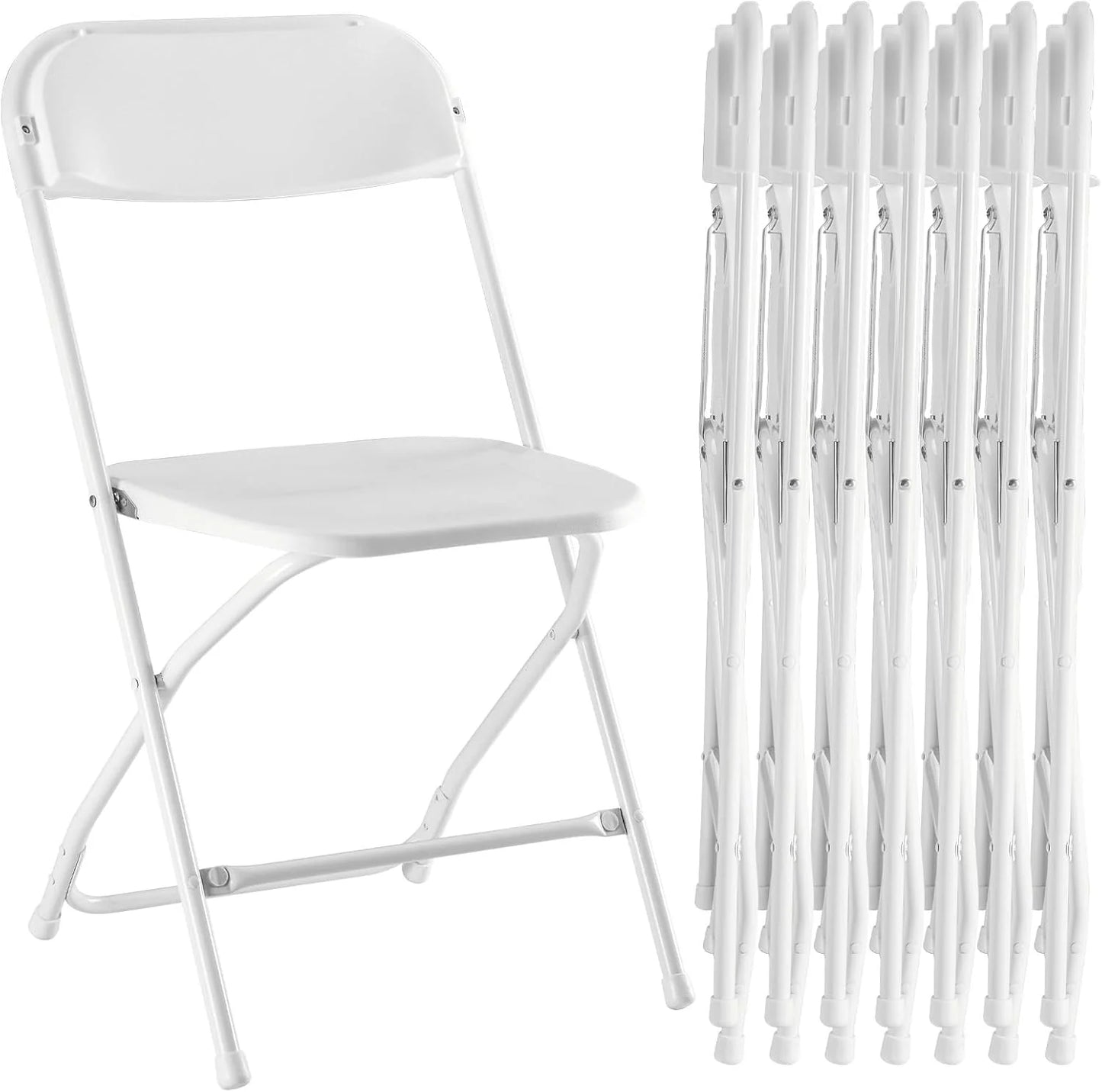 Sweetcrispy Folding Chair 12 Pack, Leather Padded Folding Chairs, Sturdy Metal Foldable Chairs
