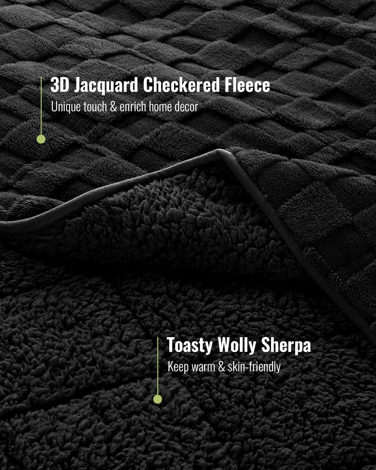Weighted Blanket Queen Size 15lbs 60x80 inches with Soft Plush Fleece