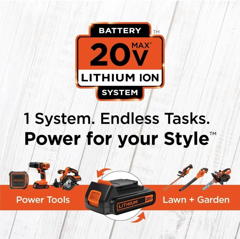 BLACK+DECKER 20V MAX POWERCONNECT Power Drill Cordless Drill Driver Electric Screwdriver with 30 Piece Bit Set and Drivers Kit, Battery and Charger Included (LD120VA)