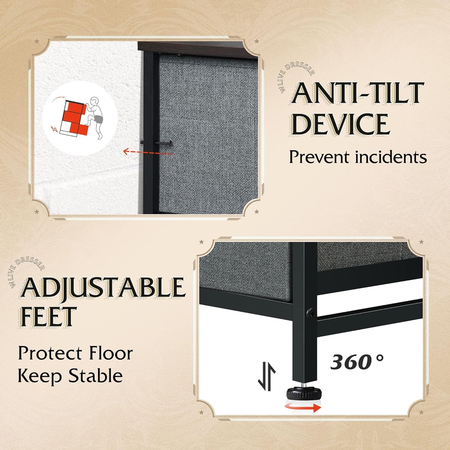 Storage Organizer Unit with 11 Fabric Bins, Storage Drawers Organizer with Steel Frame, Tall Storage Tower Organizaton