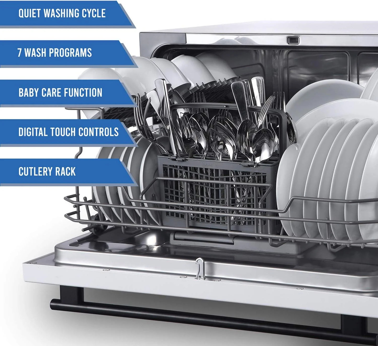 Farberware Compact 6-Station Dishwasher - Portable Mini Countertop Dishwasher