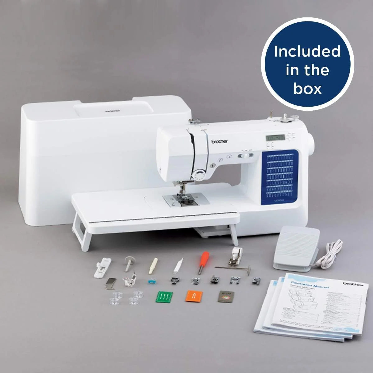Brother CS7000X Computerized Sewing and Quilting Machine, 70 Built-in Stitches, LCD Display, Wide Table, 10 Included Feet