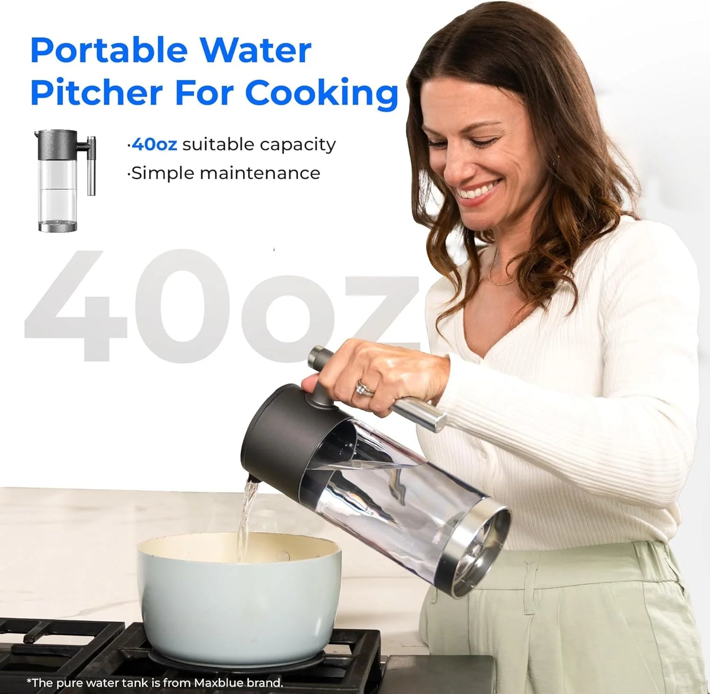 Waterdrop WD-A2 Countertop Reverse Osmosis System 3:1 Purified Water to Drain Ratio