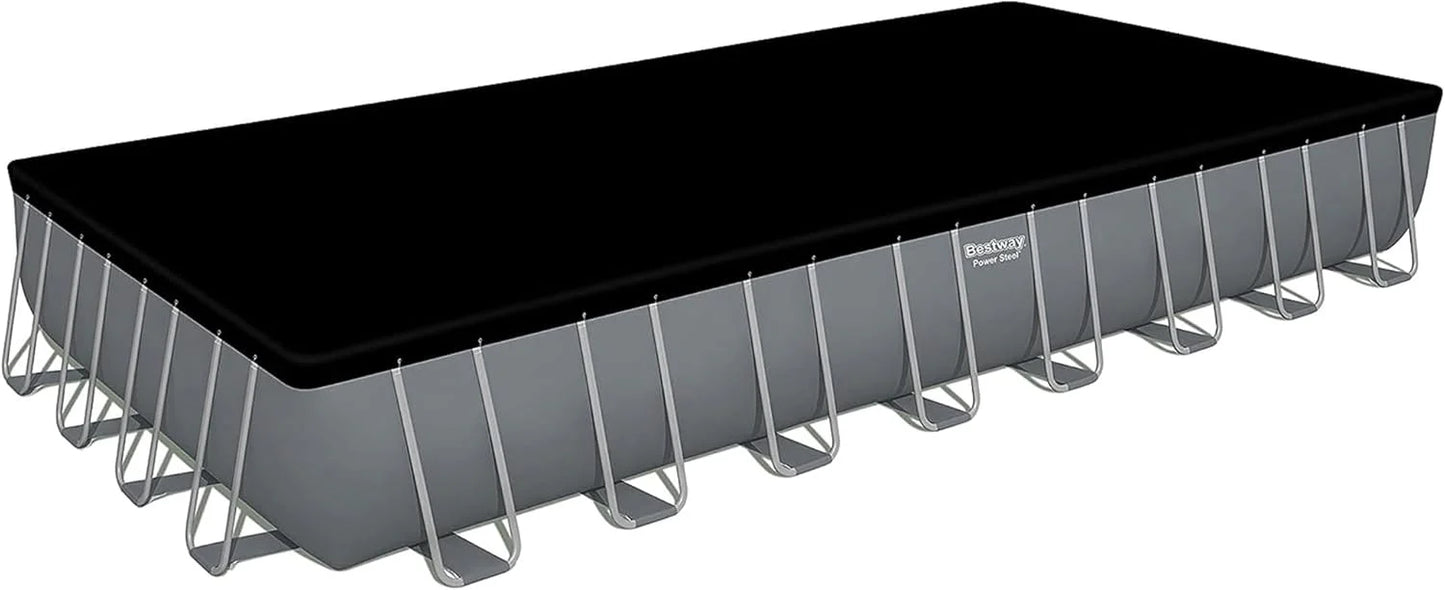 Power Steel 14' x 8'2" x 39.5" Oval Above Ground Pool Set | Includes 530gal Filter Pump, Ladder, ChemConnect Dispener