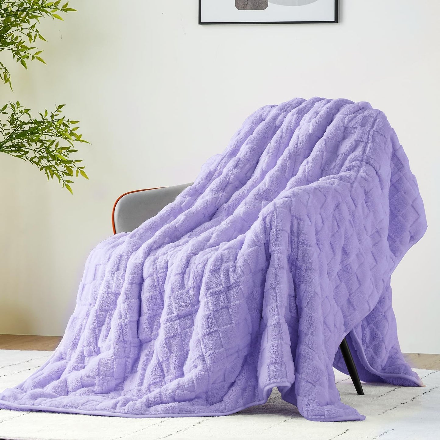 Weighted Blanket Queen Size 15lbs 60x80 inches with Soft Plush Fleece