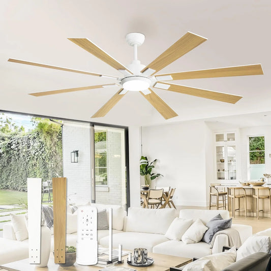 Zmishibo 72-inch large ceiling fan with lighting and remote indoor/outdoor