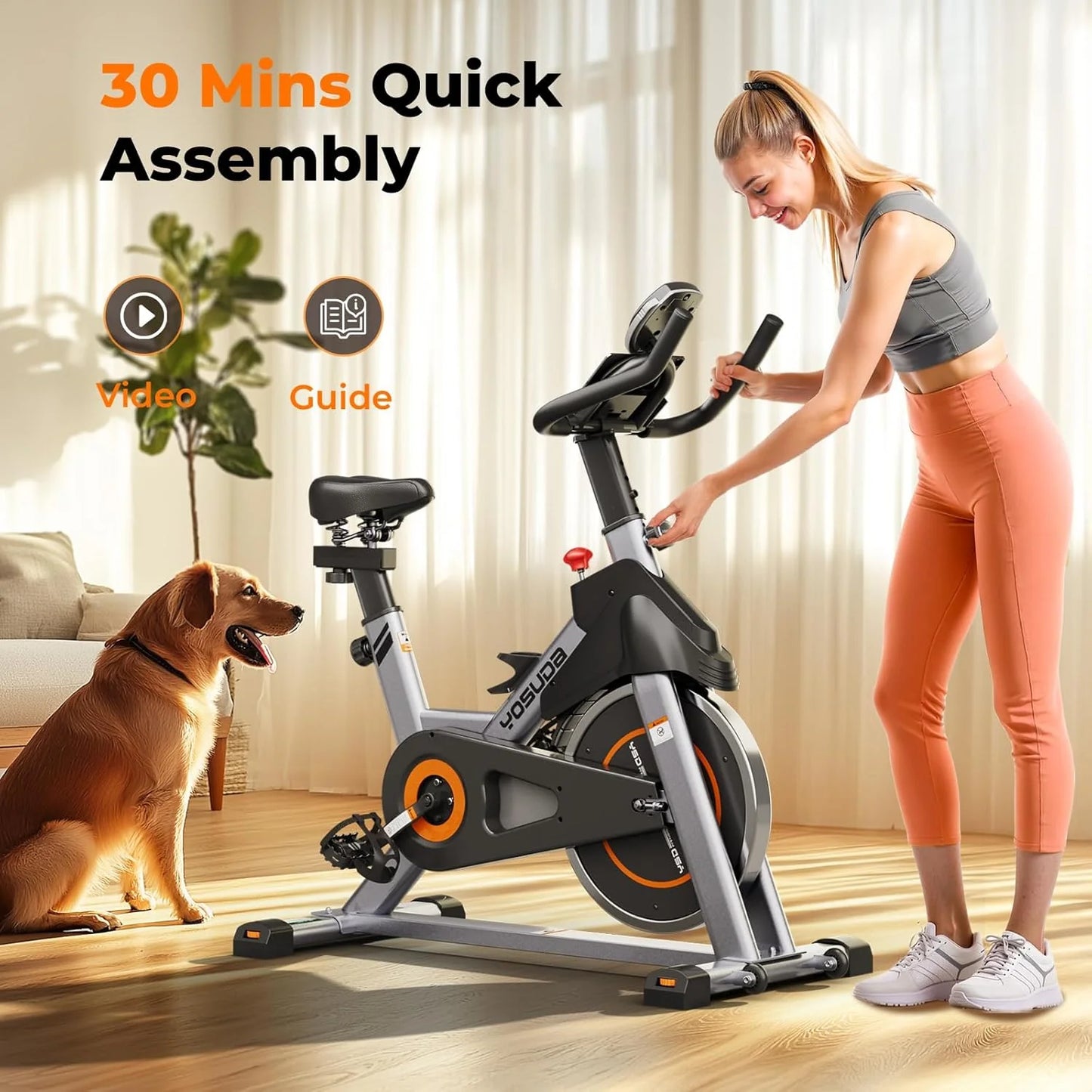 Arita brand fitness bicycle Home fixed fitness treadmill Low noise design, tablet stand