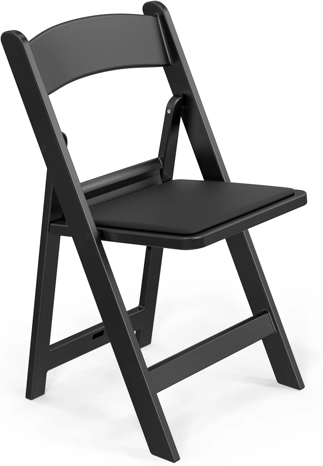 VINGLI Resin Folding Chair with Cushion Foldable Plastic Chair with Comfortable Cushioned Seat