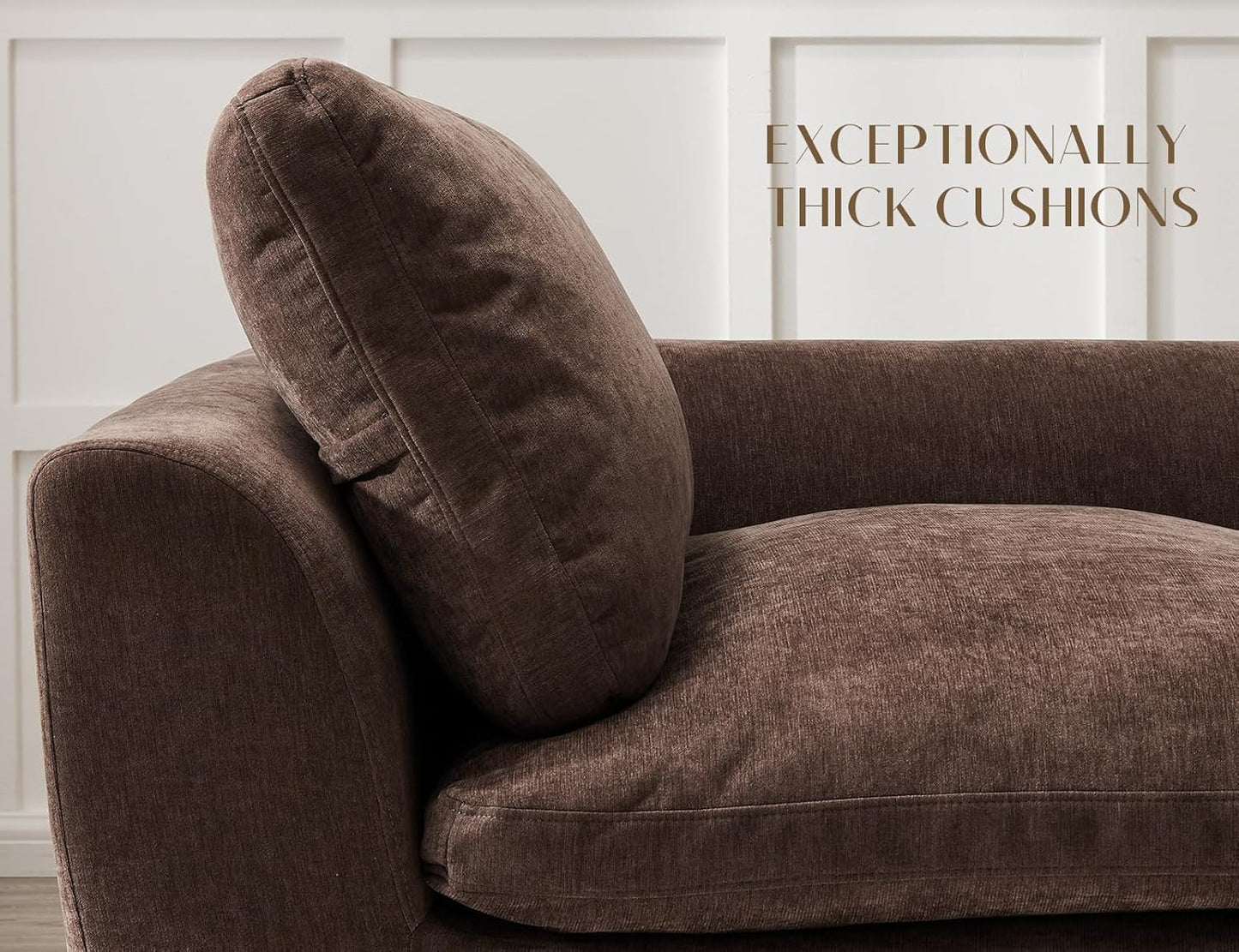 110 inch cloud sectional sofa for living room, convertible L-shaped sofa 3 seater sectional sofa