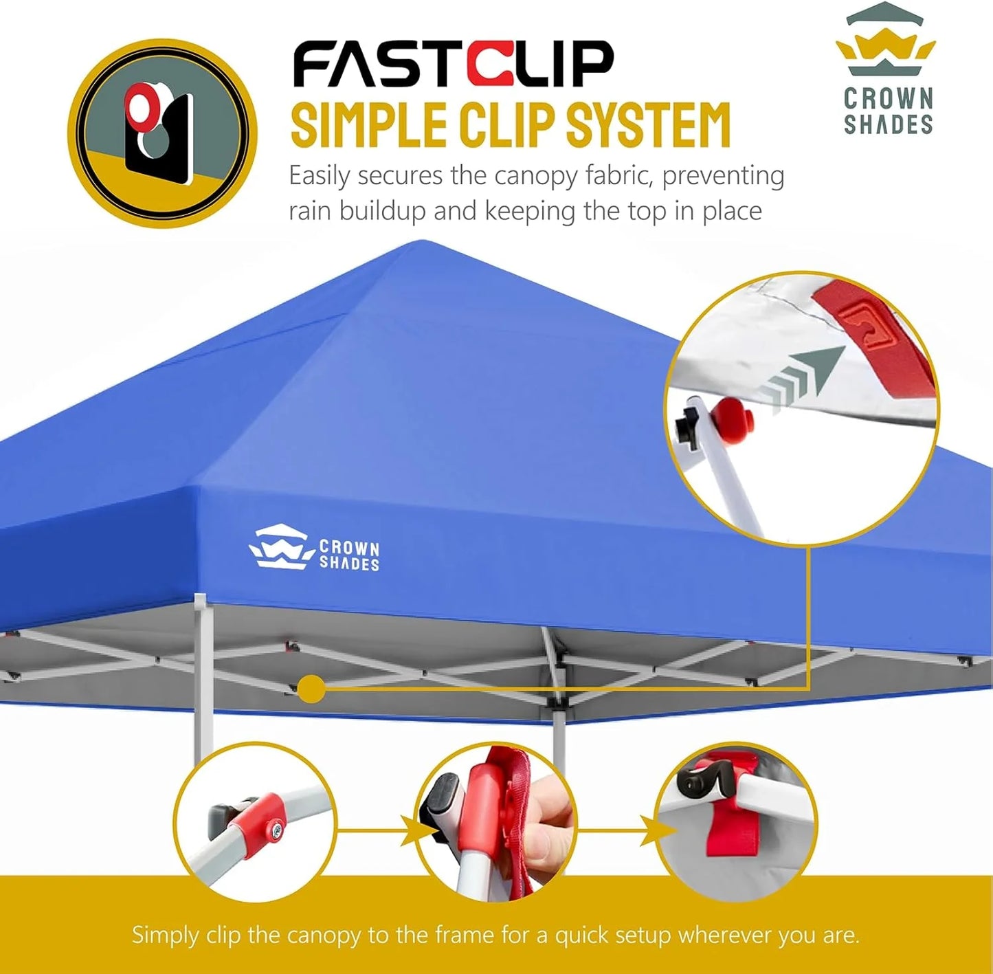 10x10 Pop-Up Awning - One-Click Installation Beach Tent - Outdoor Sunshade Silver Coated Top, 3 Heights and 4 Sand Pockets