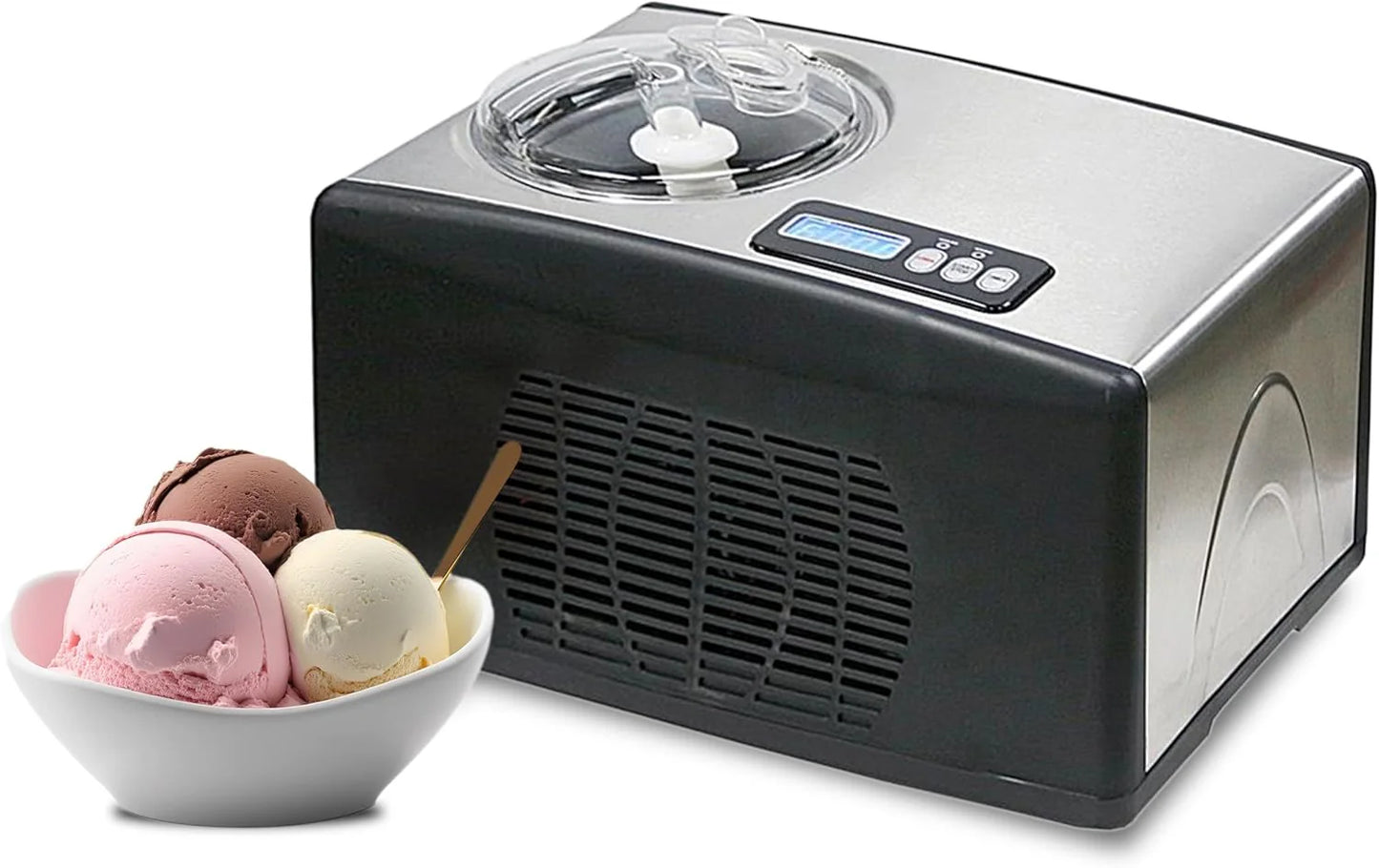 Whynter ICR-300SS 0.5-Quart Stainless Steel Rolled Ice Cream Maker With Compressor
