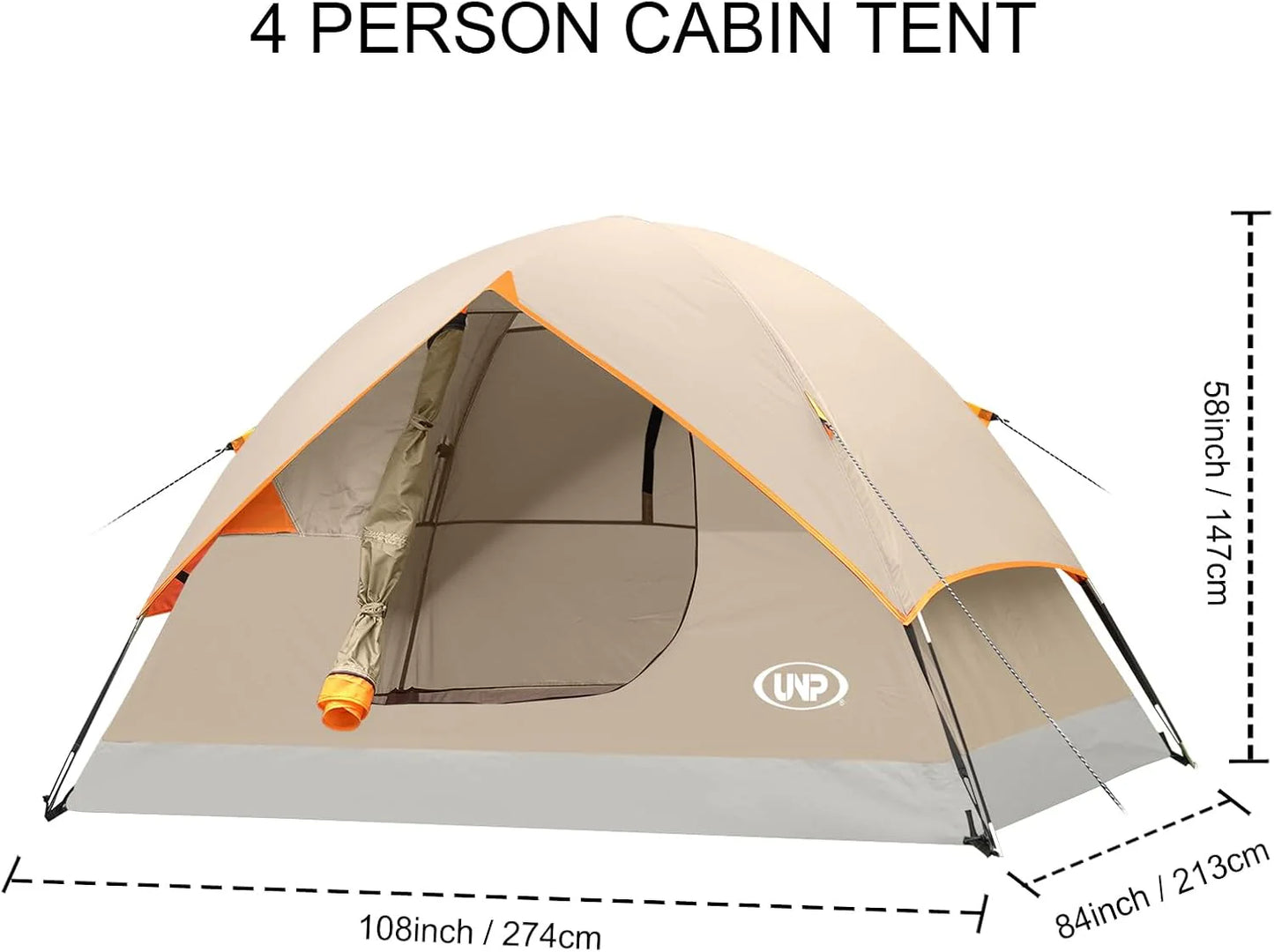 Camping Tent 2/3/4/6 Person Dome Tent Portable Camping Tent for Outdoor and Backpacking Beach