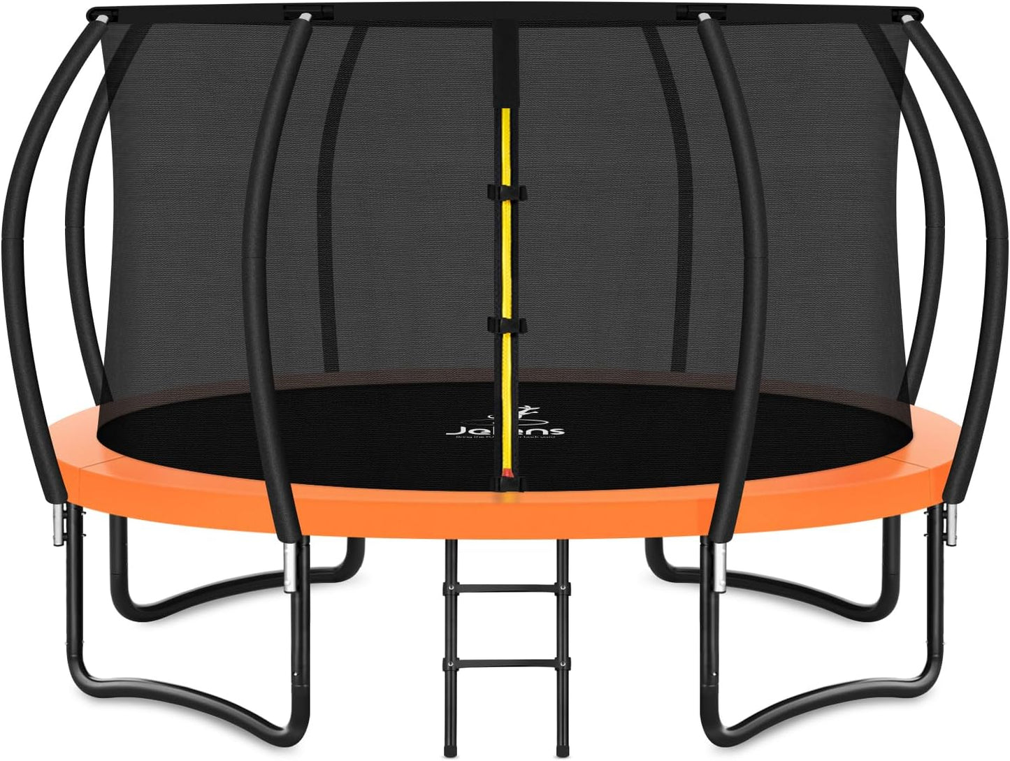 Trampoline 8FT 10FT 12FT 14FT 16FT, Recreational Trampolines with Enclosure Net and Ladder, Outdoor Anti-Rust Trampolines for Kids and Adults, ASTM Approved