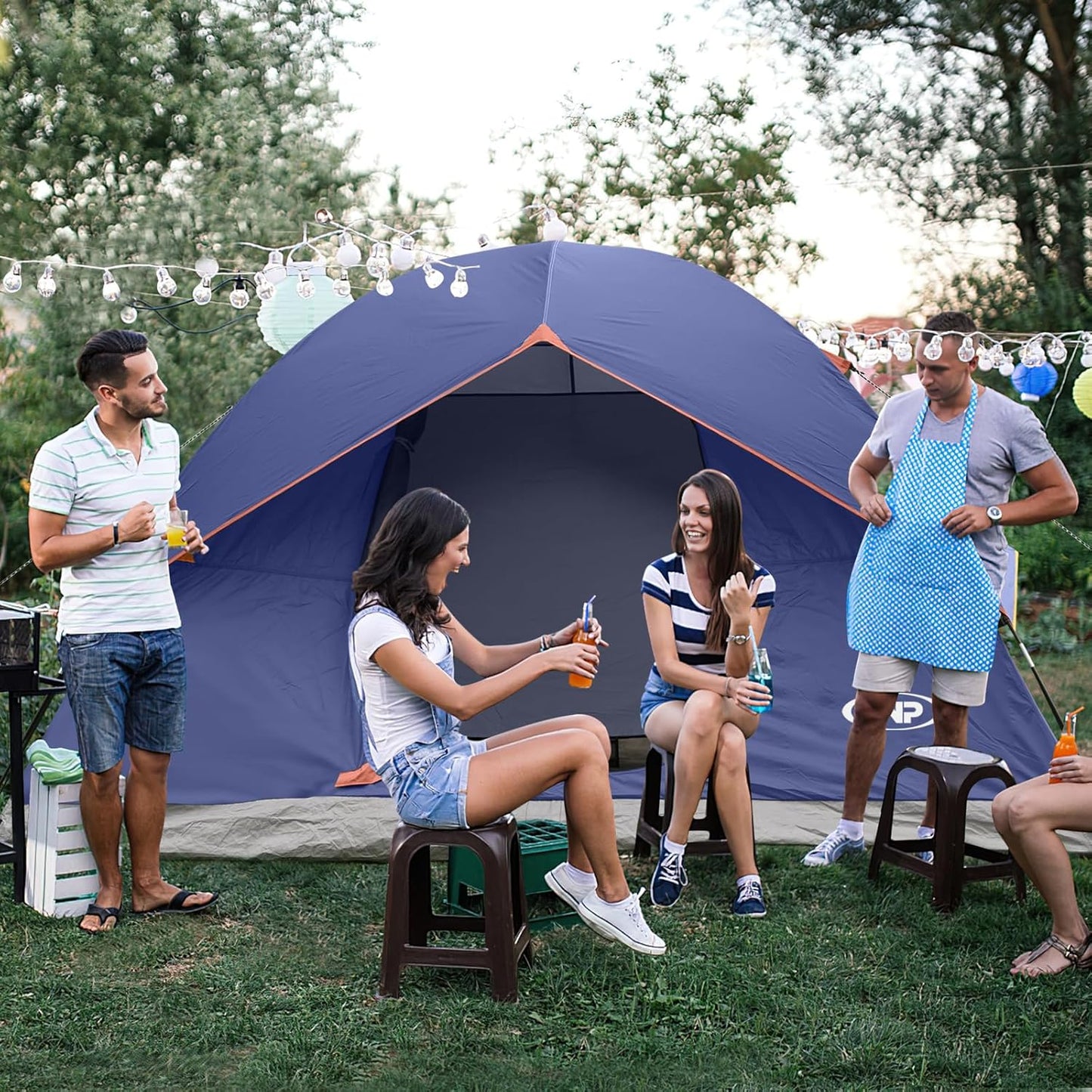 Camping Tent 2/3/4/6 Person Dome Tent Portable Camping Tent for Outdoor and Backpacking Beach