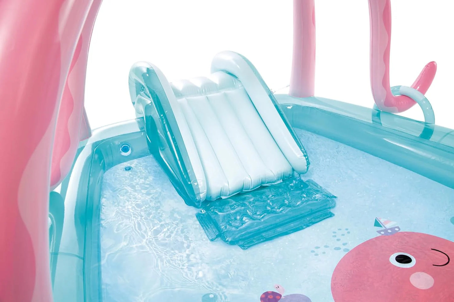 Intex 96" x 78" x 28" Inflatable Jungle Adventure Play Center Spray Kiddie Pool - Backyard Kids Water Slide, Outdoor Blow-Up Splash Pad for Toddlers