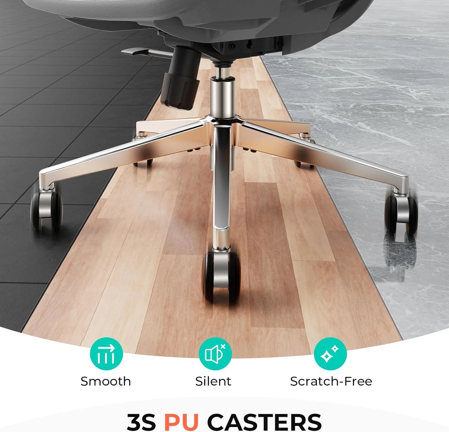 Ergonomic Mesh Office Chair with Adjustable Lumbar High Back Desk Chair 400 lbs