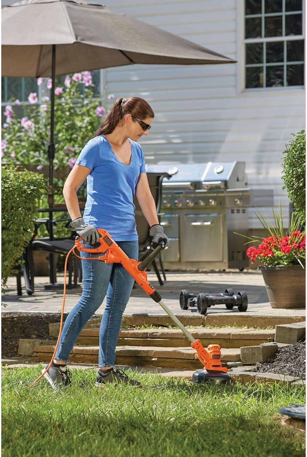 BLACK+DECKER 3-in-1 Corded Lawn Mower, String Trimmer & Edger, 12-Inch (BESTA512CM)